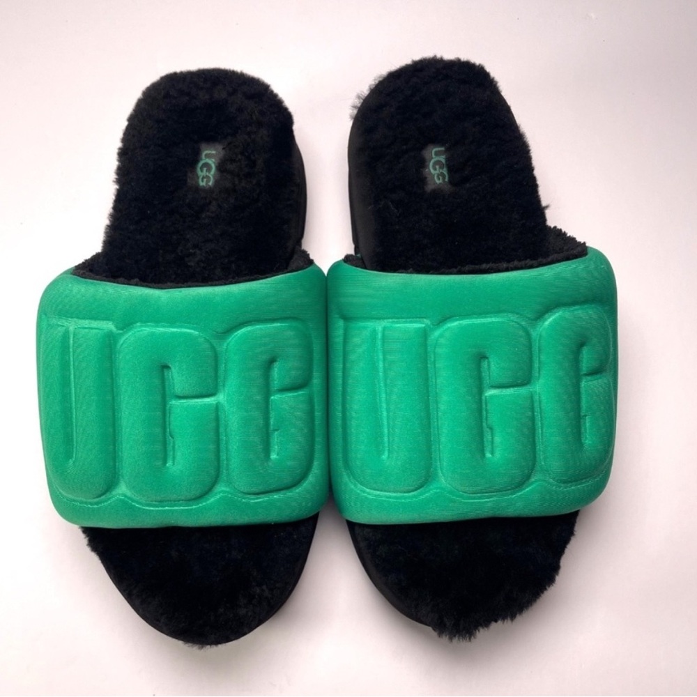 UGG Emerald and Black Slide Sandals
